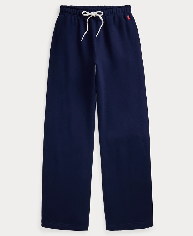 Polo Ralph Lauren Women's Drawstring Fleece Wide-Leg Sweatpant
