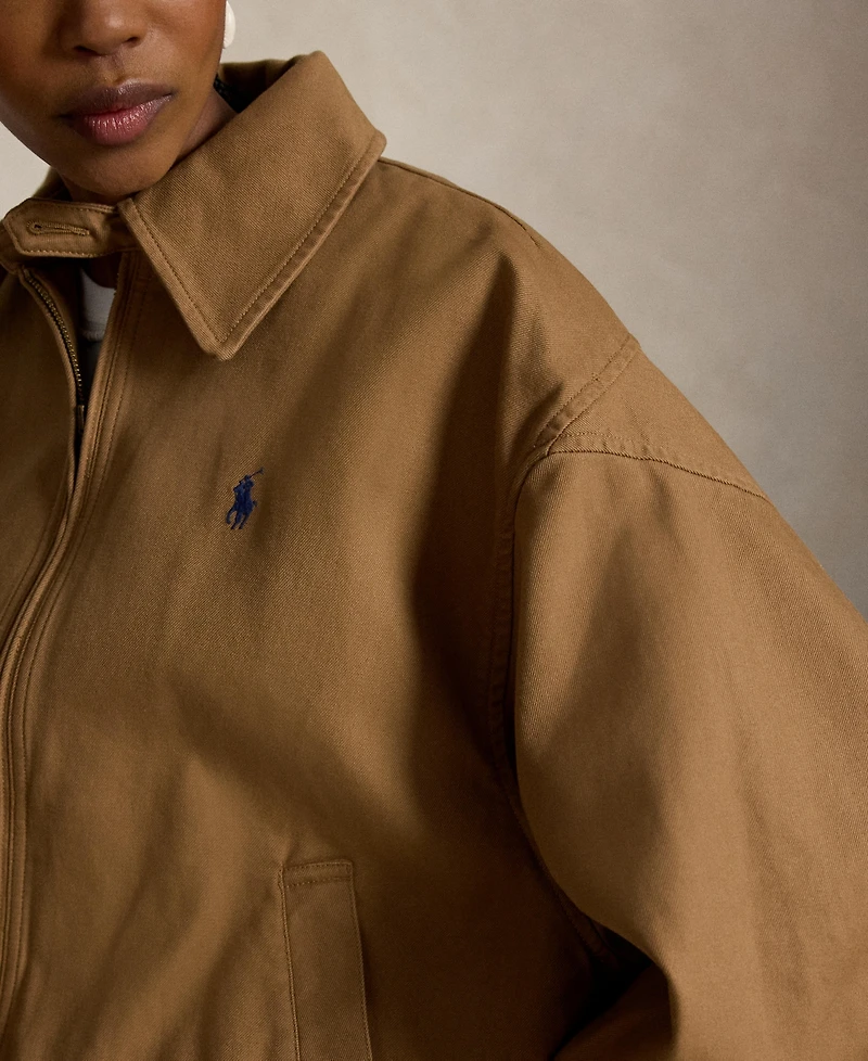 Polo Ralph Lauren Women's Oversized Spread Collar Windbreaker Jacket