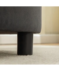 Streamdale Furniture Upholstered Round Storage Ottoman with Reversible Lid