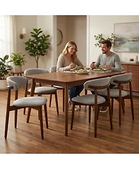Streamdale Furniture Fabric Dining Chairs Set of 2.