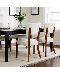 Streamdale Furniture Armless Dining Chairs Set of 2 with Wood Legs