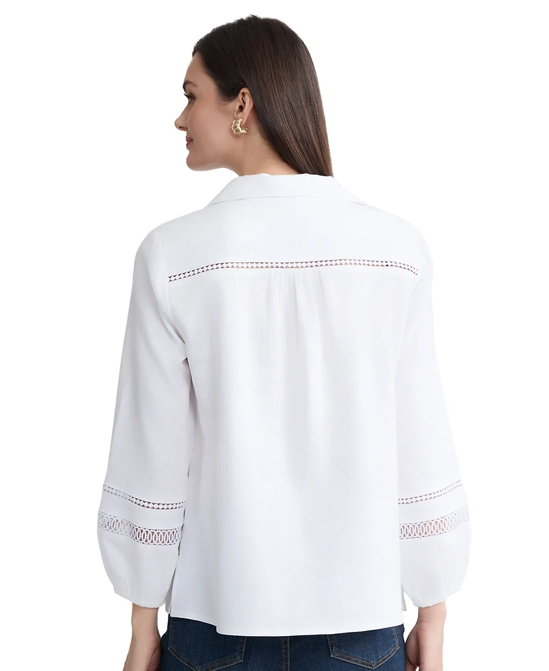 Jones New York Women's Collared Long-Sleeve Shirt