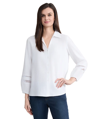 Jones New York Women's Collared Long-Sleeve Shirt