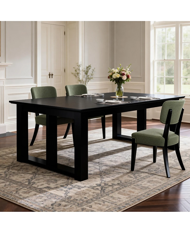 Streamdale Furniture Armless Dining Chairs Set of 2 with Wood Legs