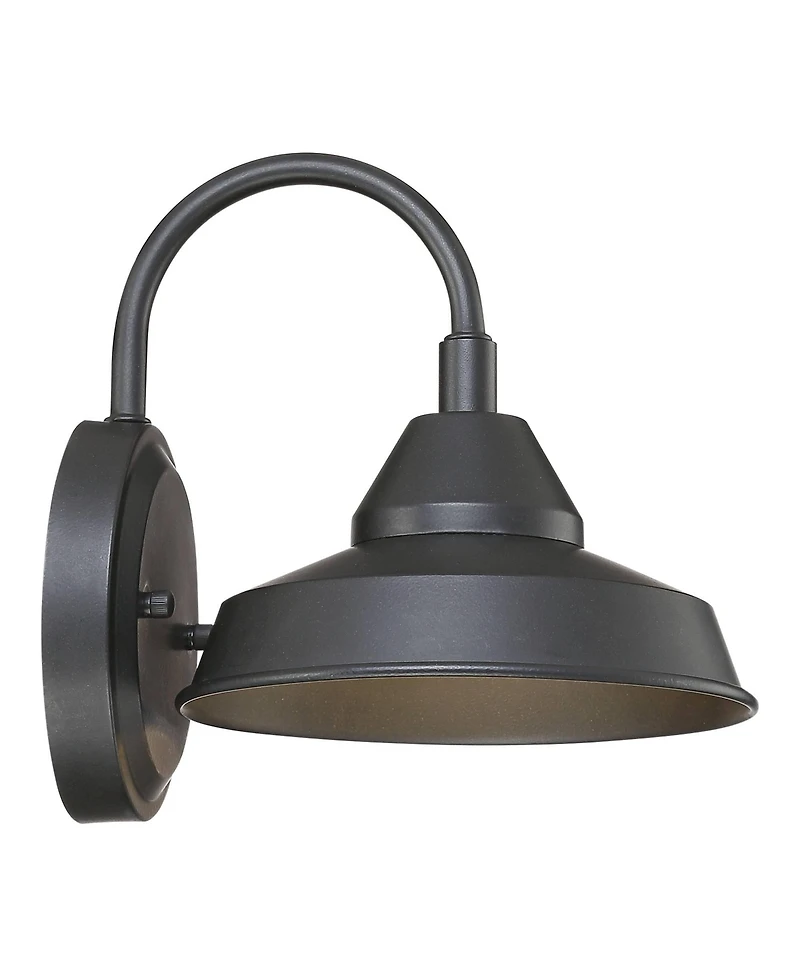 John Timberland Westley Rustic Farmhouse Outdoor Wall Light Fixtures Set of 2 Led Dark Sky Gooseneck Arm 8 for Post Exterior