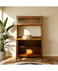 Streamdale Furniture Bamboo Folding Table for Office, Bedroom, Living Room