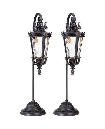 John Timberland Casa Marseille High Traditional Outdoor Landscape Path Lights Porch Set of 2 Led Bulb Bronze Finish