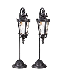John Timberland Casa Marseille High Traditional Outdoor Landscape Path Lights Porch Set of 2 Led Bulb Bronze Finish