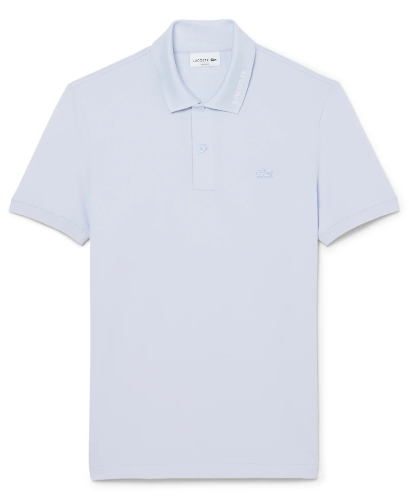 Lacoste Men's Slim-Fit Jacquard Branded Pique Polo Shirt