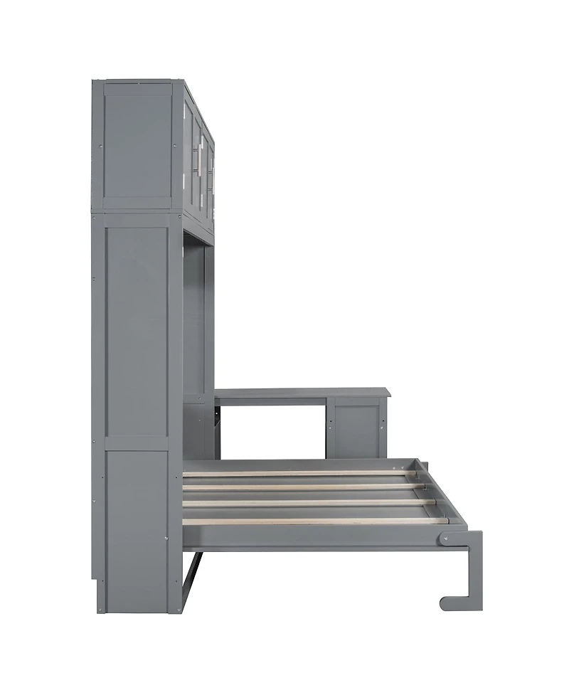 Streamdale Furniture Queen Murphy Bed w/ Desk, Storage, Cabinets