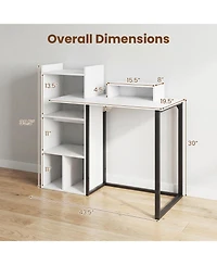 Slickblue 43.5 Inch Desk with Charging Station and Ergonomic Monitor Stand