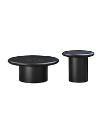 Streamdale Furniture Modern 2-Pc Round Coffee Table Set