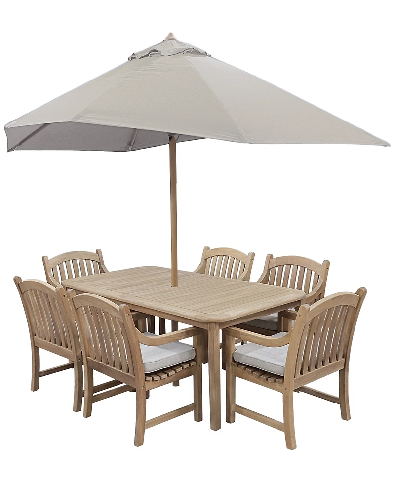 Bristol 7-Pc. Rectangle Dining Set (Dining Table and Chairs), Created for Macy's
