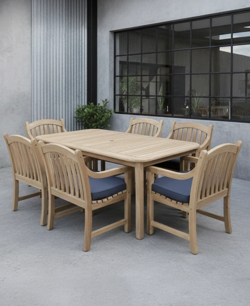 Bristol 7-Pc. Rectangle Dining Set (Dining Table and Chairs), Created for Macy's