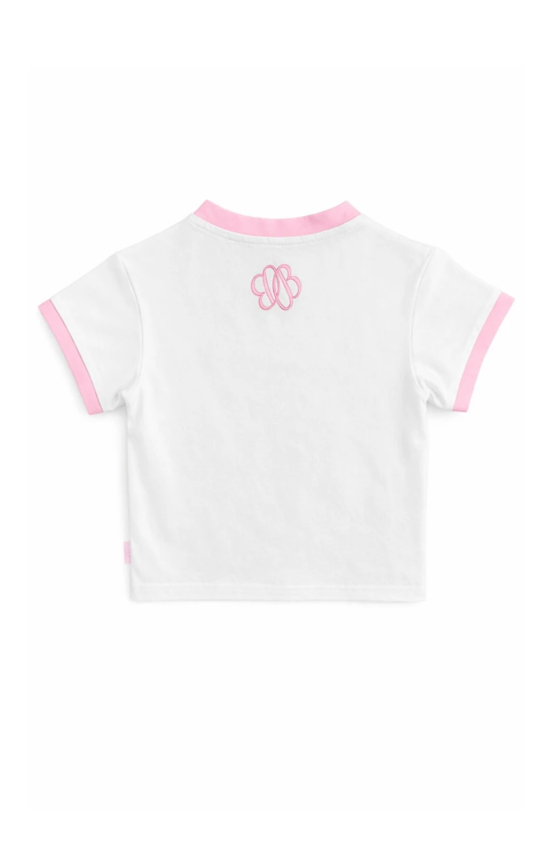 Bits & Bows Little/Big Girls Seersucker Pocket T-Shirt