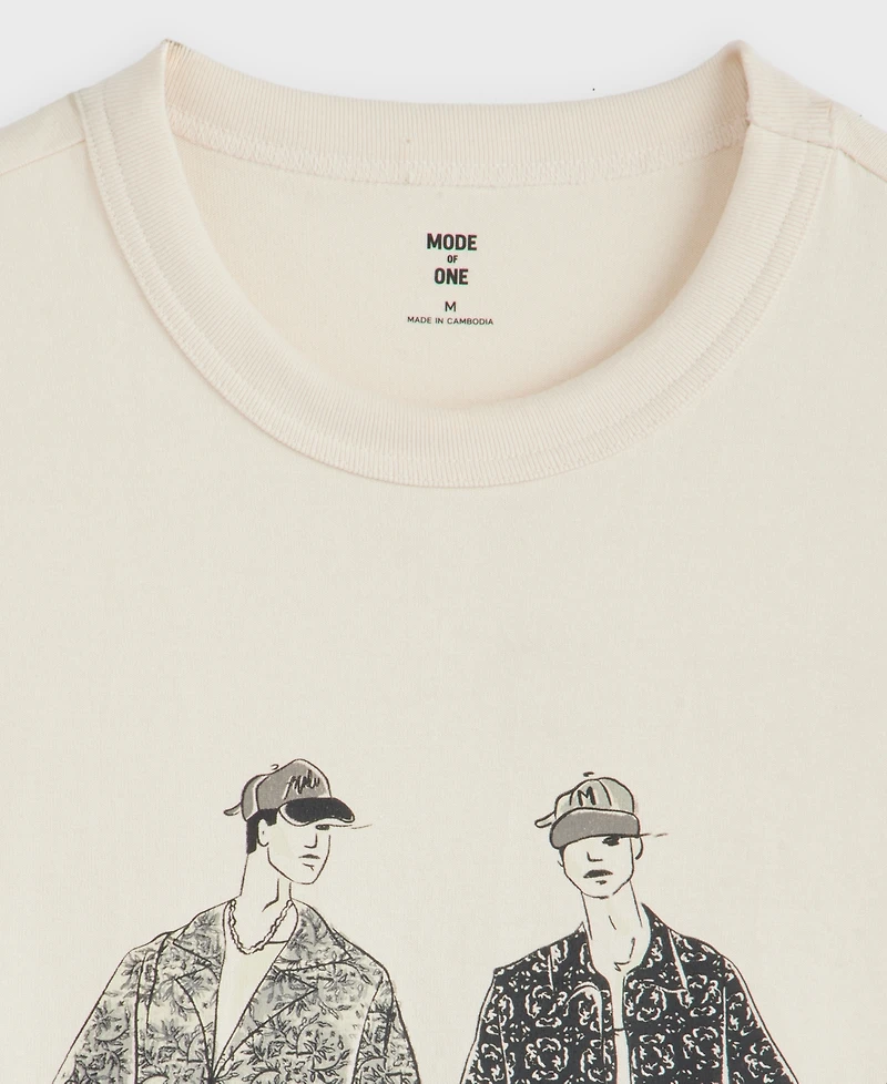 Mode of One Men's Sketch Graphic Relaxed-Fit T-Shirt, Macy's Exclusive