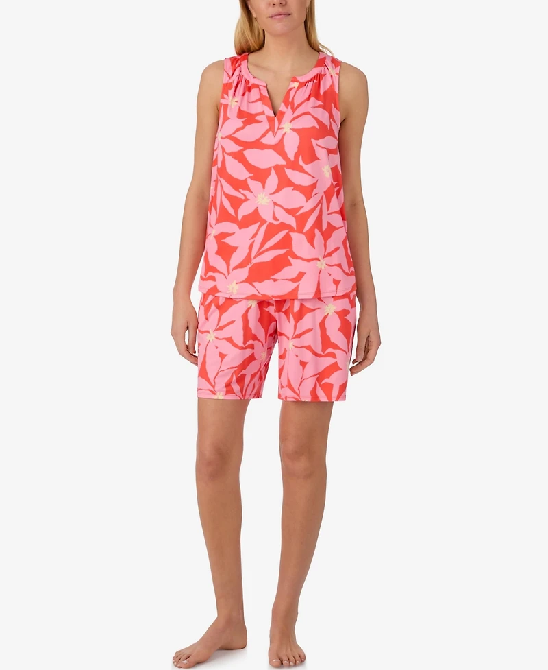 Ellen Tracy Women's Sleeveless Top & Bermuda Pajama Shorts, 2-Piece Set
