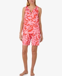 Ellen Tracy Women's Sleeveless Top & Bermuda Pajama Shorts, 2-Piece Set