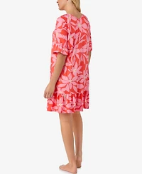 Ellen Tracy Women's V-Neck Short Nightgown