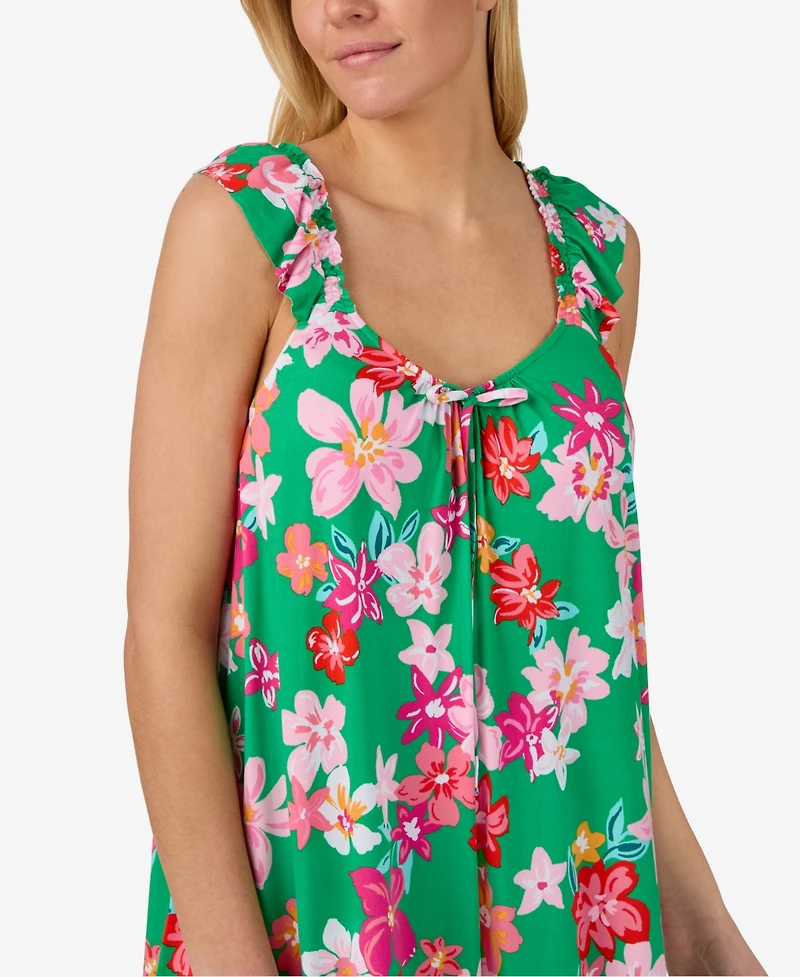 Ellen Tracy Women's V-Neck Midi Nightgown