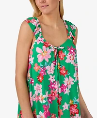 Ellen Tracy Women's V-Neck Midi Nightgown