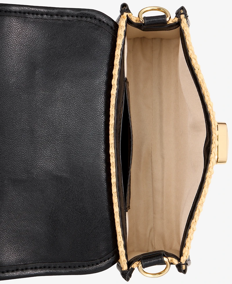 I.n.c. International Concepts Tollaan Micro Straw Crossbody Handbag, Macy's Exclusive