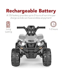 Best Choice Products 12V Kids Ride-On Atv Quad w/ Bluetooth, 2.4mph Max, Treaded Tires, Led Lights, Radio
