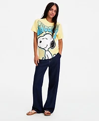 Snoopy Juniors' Rhinestone Boyfriend Tee