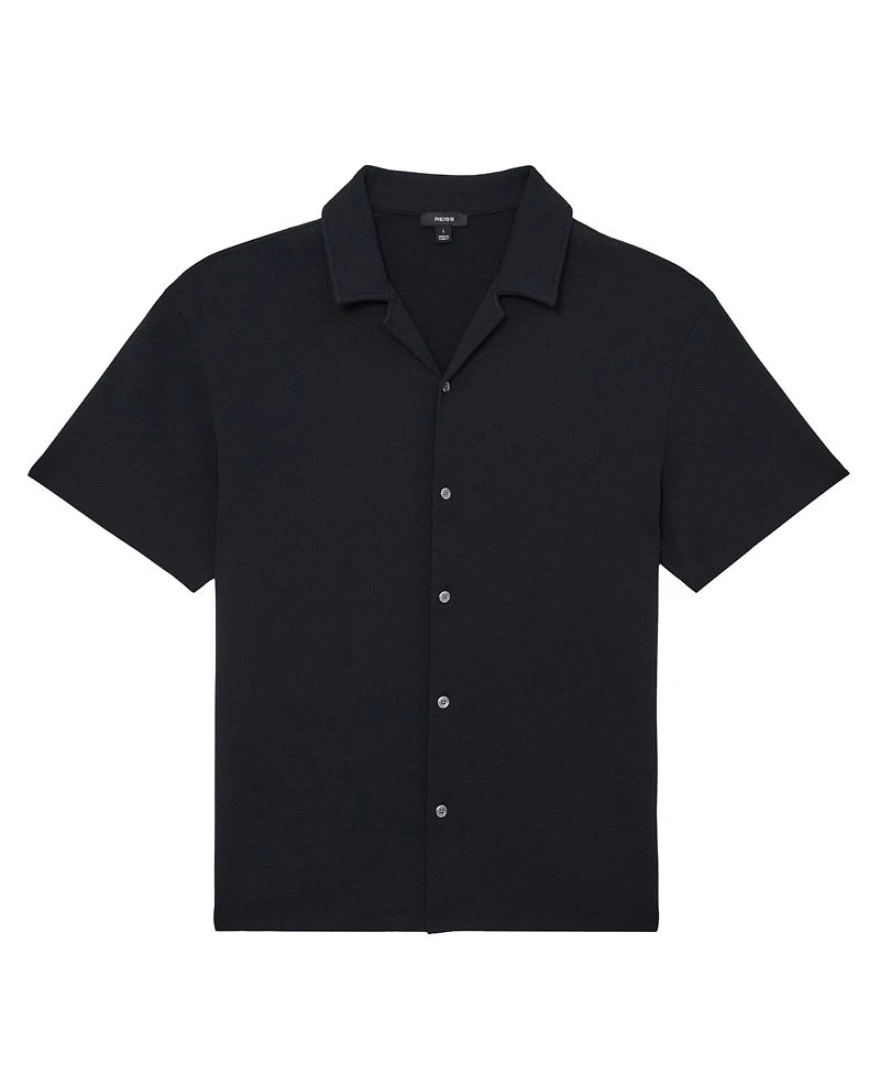 Reiss Men's Textured Cuban-Collar Shirt