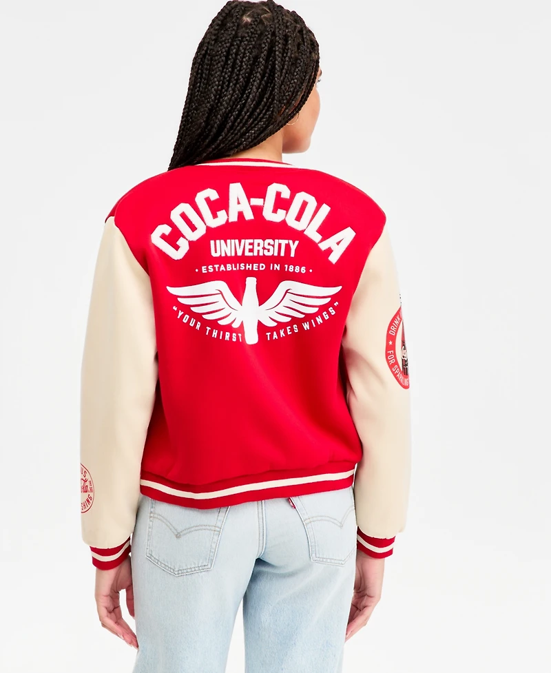 Freeze 24-7 Juniors' Coca-Cola Fleece Bomber Jacket