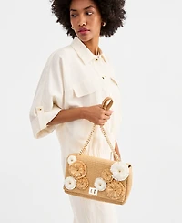 I.n.c. International Concepts Soft Ajae 3D Floral Straw Crossbody Handbag, Macy's Exclusive