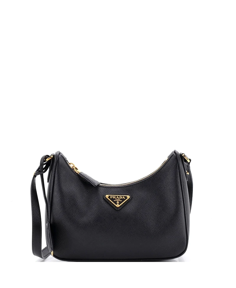 Pre-Owned Prada Mini Re-Edition Hobo Saffiano Leather