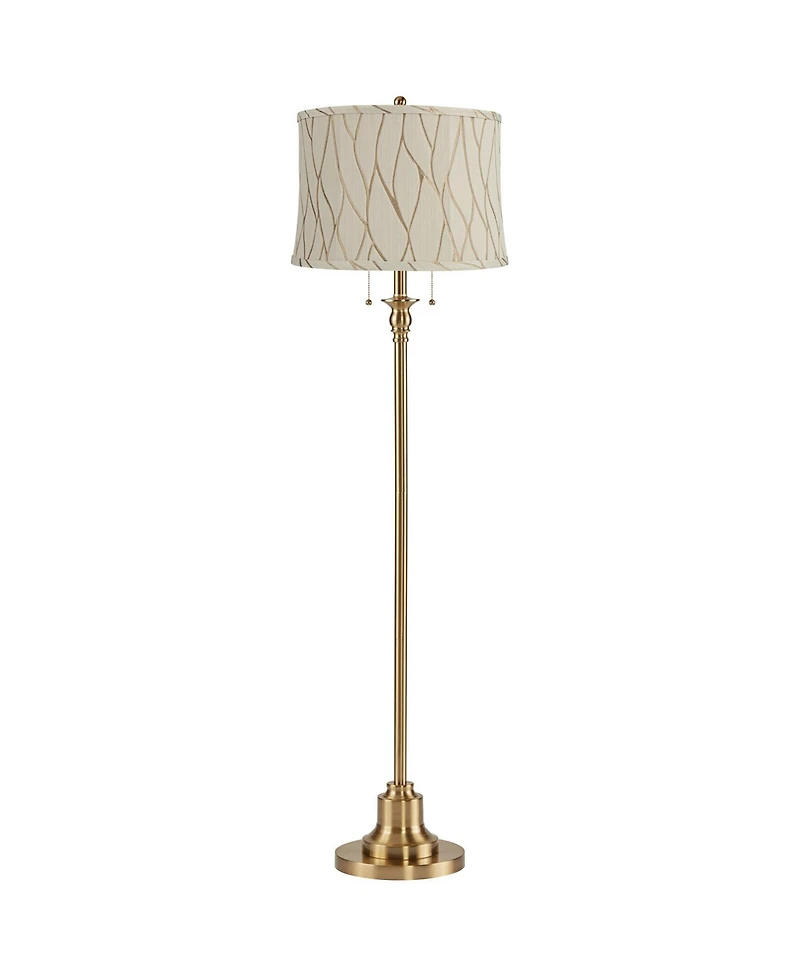360 Lighting Dyna Traditional 58" Tall 2-Light Standing Floor Lamp Pole Pull Chain