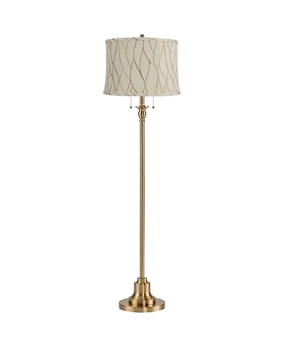 360 Lighting Dyna Traditional 58" Tall 2-Light Standing Floor Lamp Pole Pull Chain