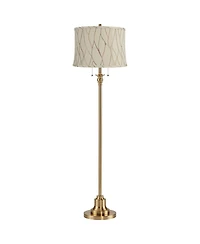 360 Lighting Dyna Traditional 58" Tall 2-Light Standing Floor Lamp Pole Pull Chain
