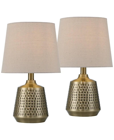 360 Lighting Argus 16" High Small Modern Accent Table Lamps Set of 2