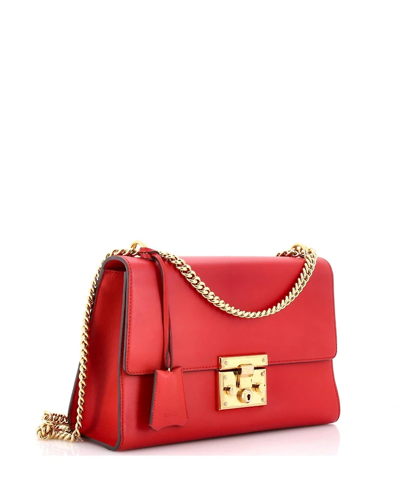 Pre-Owned Gucci Medium Padlock Shoulder Bag Leather