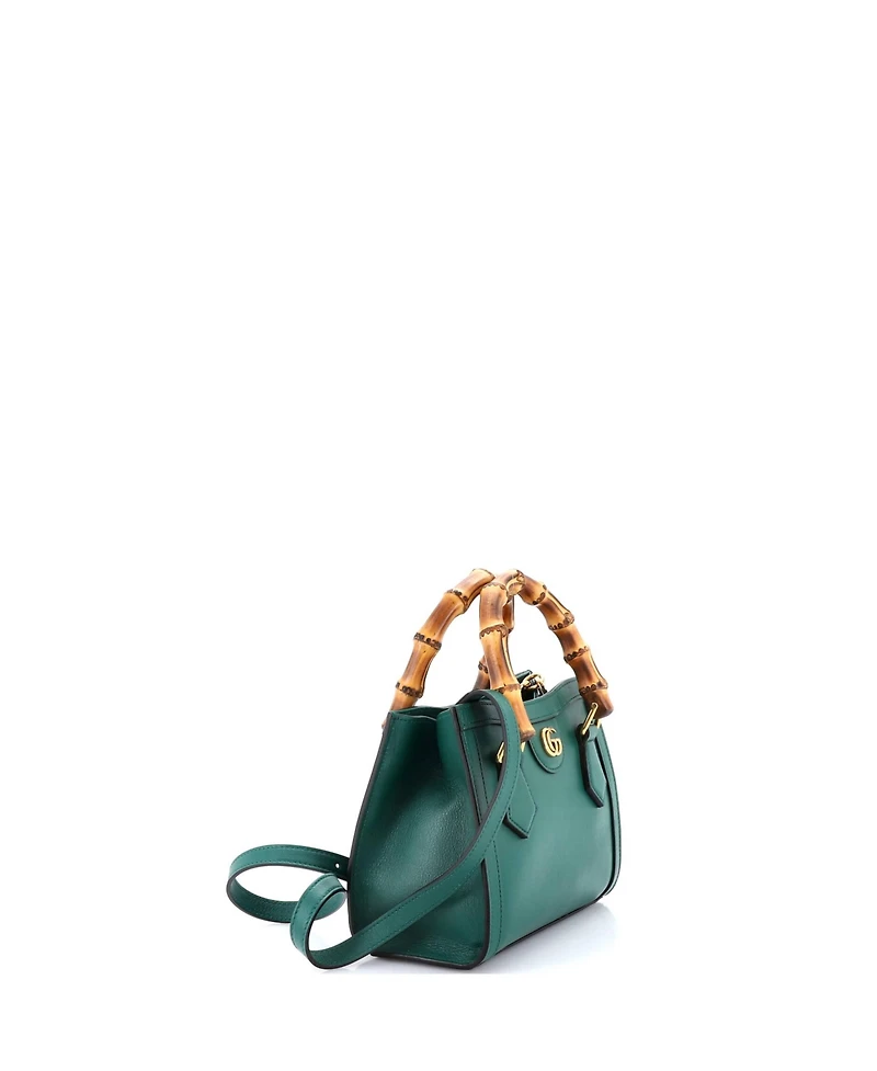 Pre-Owned Gucci Mini Diana Nm Bamboo Handle Tote Leather
