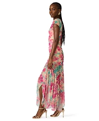 Steve Madden Juniors' Printed Short-Sleeve Crewneck Dress