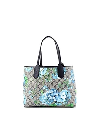 Pre-Owned Gucci Small Reversible Tote Blooms Gg Print Leather