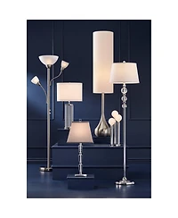 Vienna Full Spectrum Deco Collection 27" Tall Modern Table Lamp Chrome Finish Metal Stacked Crystal Single Living Room Bedroom
