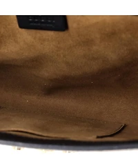 Pre-Owned Gucci Large Padlock Clutch Gg Canvas and Leather