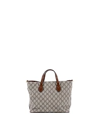 Pre-Owned Gucci Small Convertible Soft Tote Gg Coated Canvas with Leather