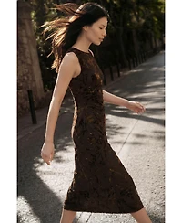 Desigual Women's Flocked midi dress