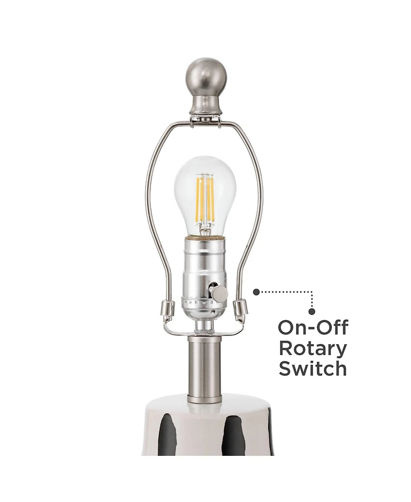 360 Lighting Cookies and Cream 20 1/2H Ceramic Table Lamp Set with Dimmer