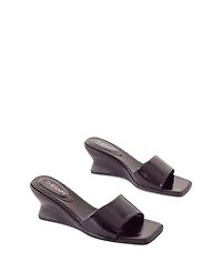 Therapy Australia Women's Lafayette Square-Toe Wedge Slide Sandal