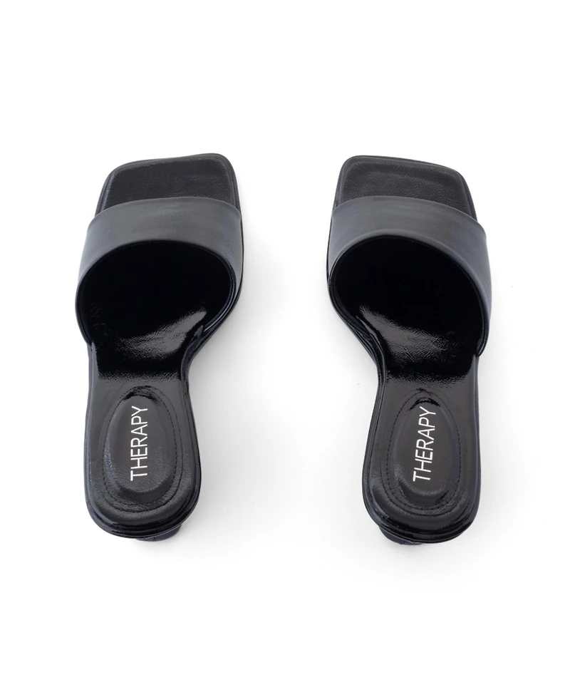 Therapy Australia Women's Lafayette Square-Toe Wedge Slide Sandal
