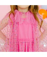 Sweet Wink Girls Raspberry Rhinestone Cape