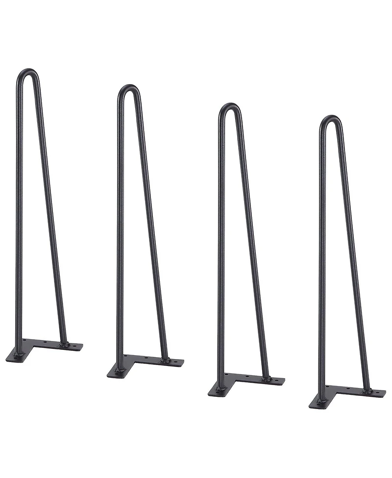 Sugift Hairpin Furniture Legs, 19", Heavy Duty Metal Legs for Diy Projects, 4PCS Black