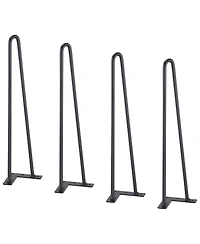 Sugift Hairpin Furniture Legs, 19", Heavy Duty Metal Legs for Diy Projects, 4PCS Black